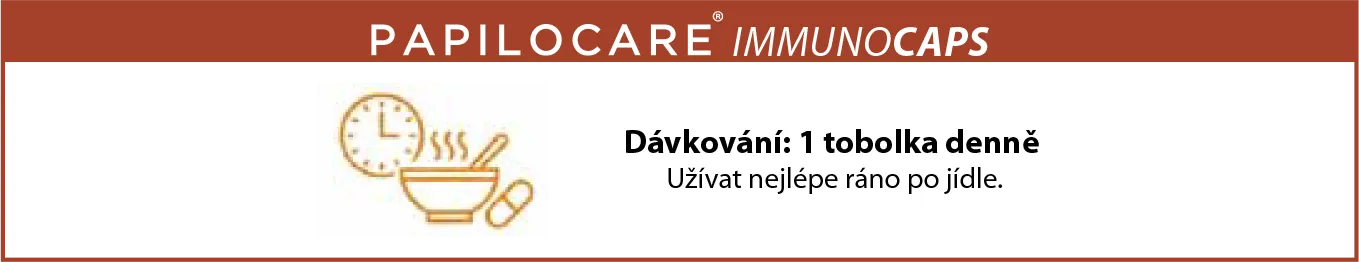 Schéma dávkování Papilocare Immunocaps
